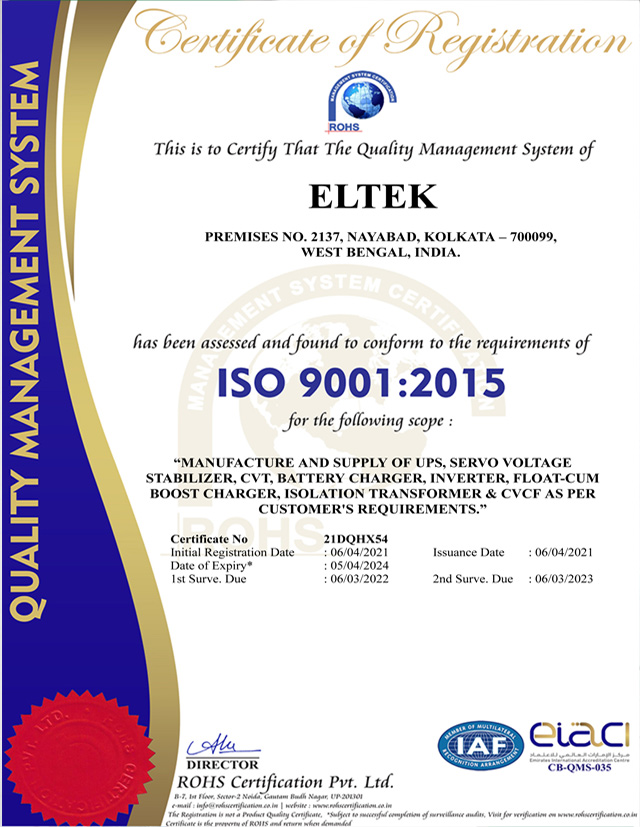 ISO 9001- 2015 Certificate