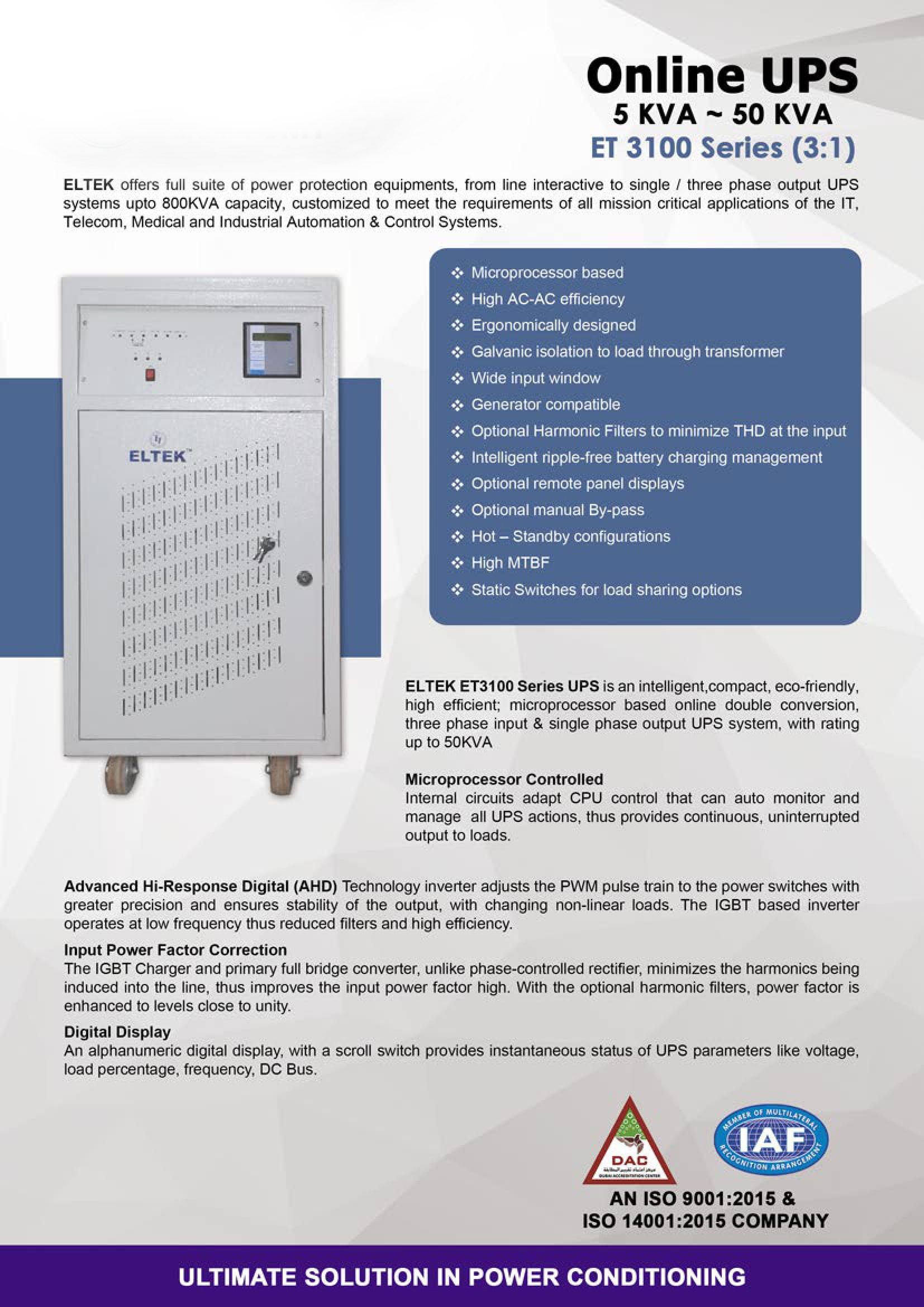 3Phase 1Phase Online UPS